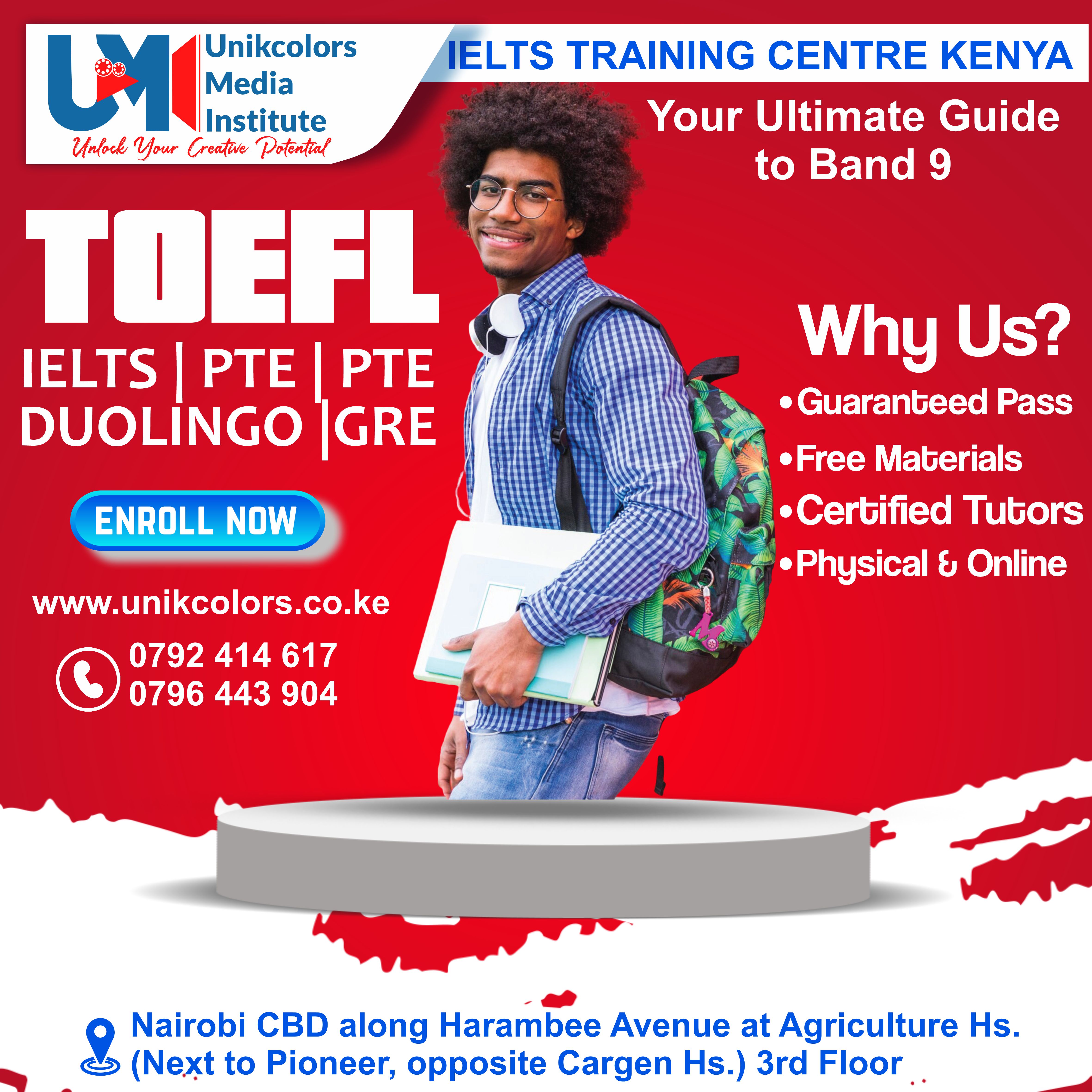 IELTS TRAINING CENTRE KENYA - IELTS PREPARATION | OET | TOEFL | PTE | GRE | DUOLINGO